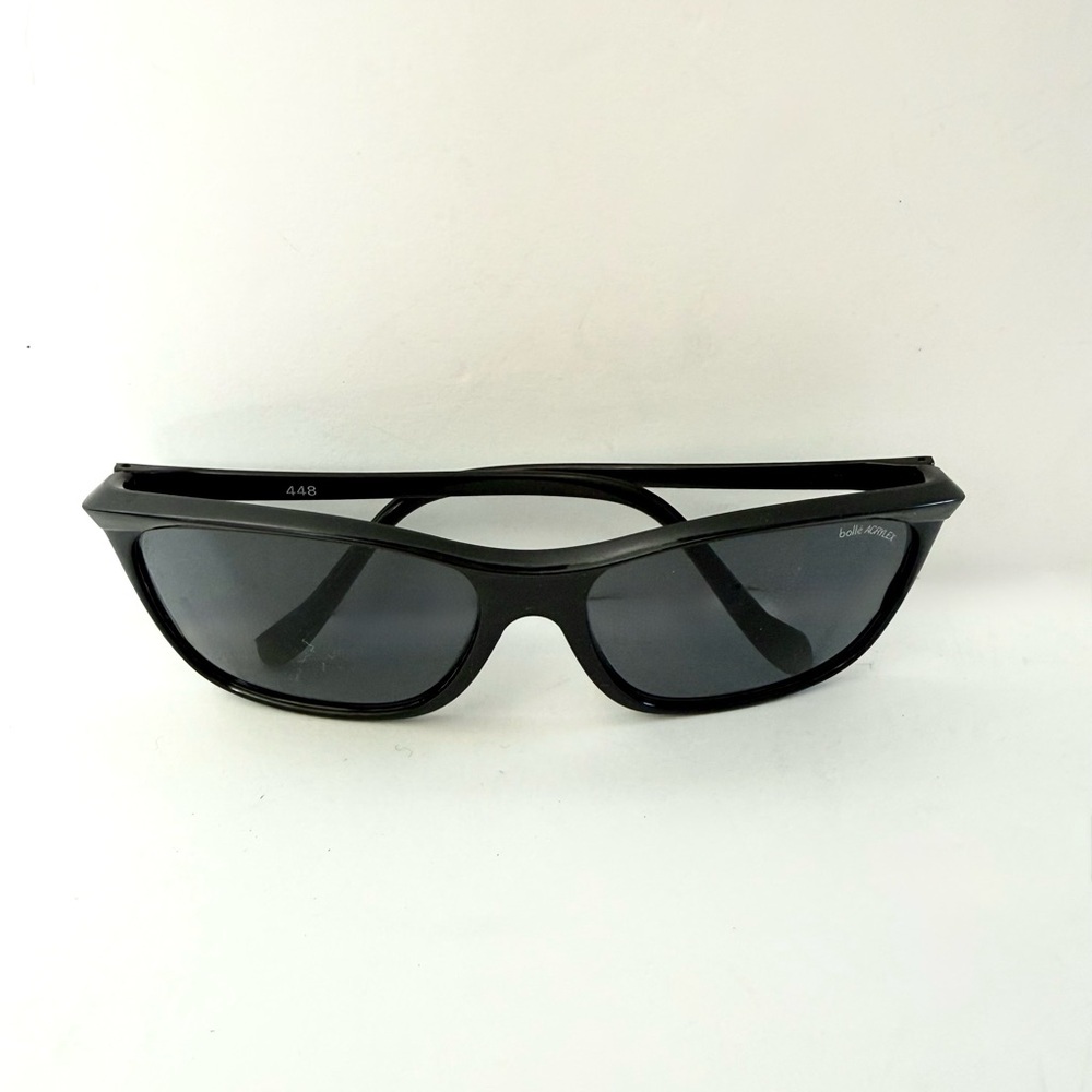 Bolle Acrylex 448 Black Horn Rim Sports Wrap Sunglasses Frames Only France
